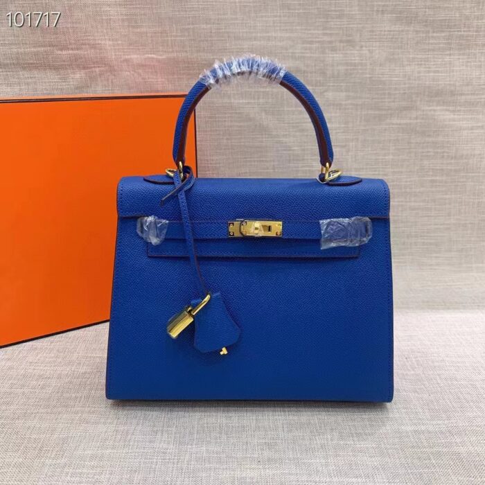 Alternative view of HERMES KELLY 25 EPSOM LEATHER GOLD HARDWARE BLUE ELECTRIC 25CM