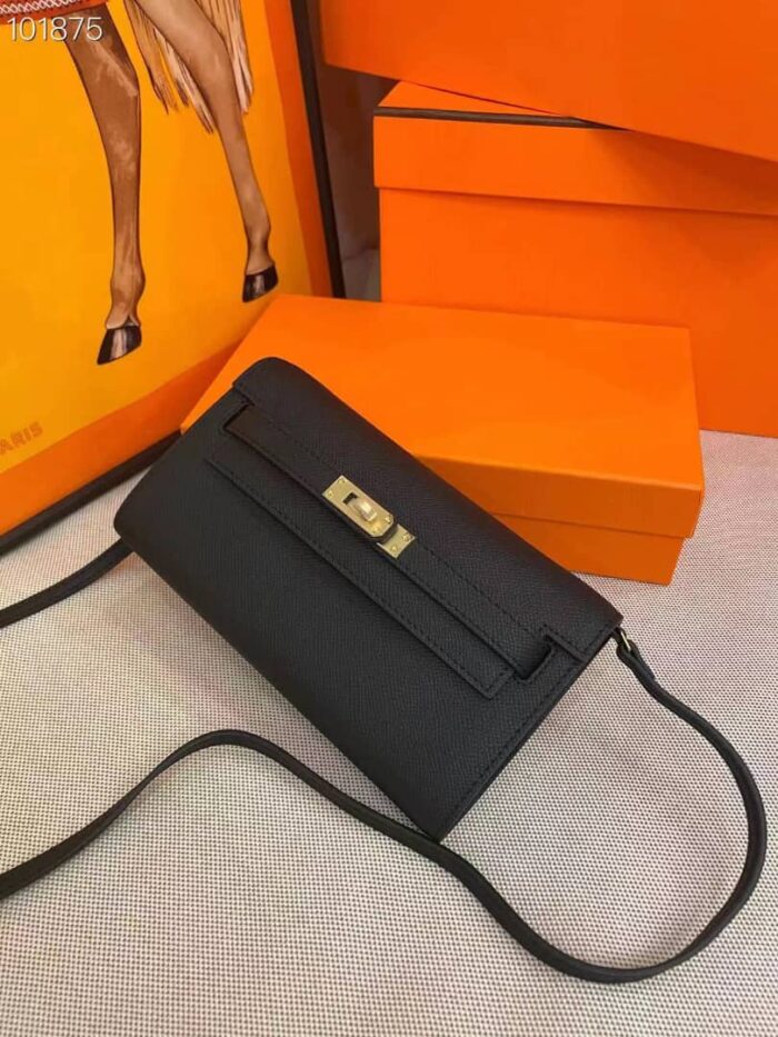 Alternative view of HERMES KELLY CLASSIQUE TO GO WALLET BLACK 19CM H080255CK89