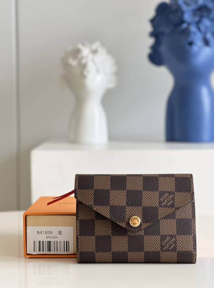 Alternative view of Louis Vuitton Victorine Wallet Damier Canvas 12cm Red N41659