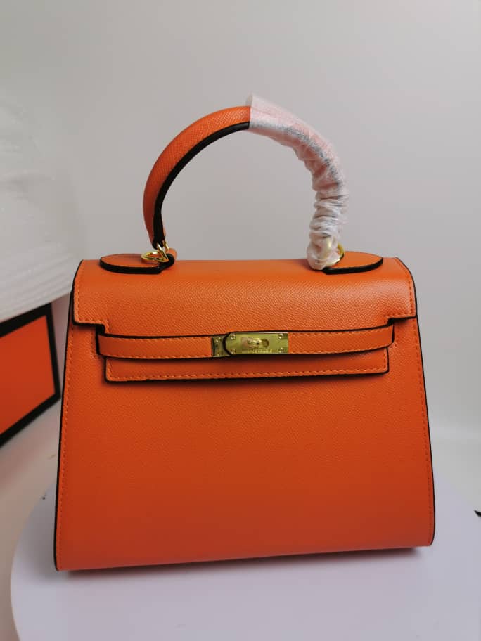 Alternative view of HERMES KELLY ORANGE SELLIER ROUGE EPSOM GOLD HARDWARE 25CM