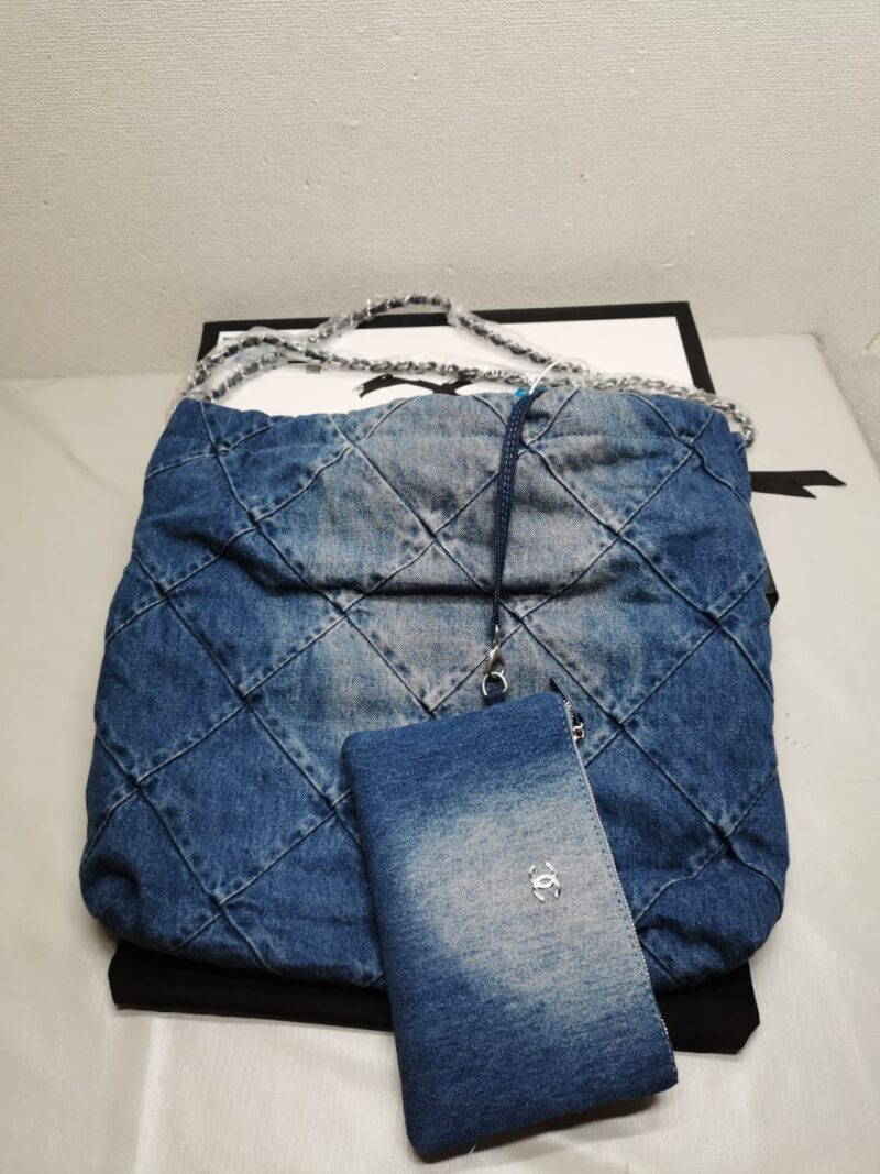 Alternative view of CHANEL 22 HANDBAG WASHED DENIM AS3261 B10439 NM981