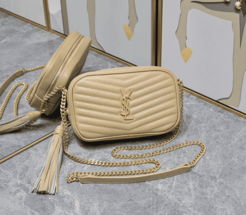 Alternative view of SAINT LAURENT MINI LOU IN QUILTED LEATHER BAG BEIGE 19CM 748849DV7012721