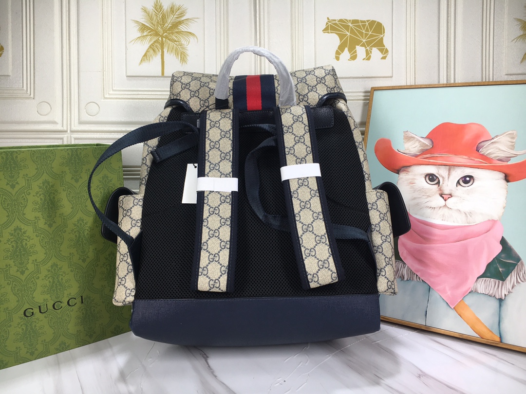 GUCCI OPHIDIA GG MEDIUM BACKPACK BLUE 40CM 598140 HUHAN 4079 - Image 4