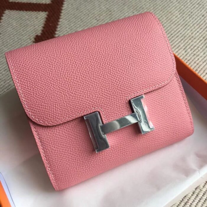 Alternative view of HERMES CONSTANCE SLIM BICOLOR WALLET PINK 12CM H082060CKX9