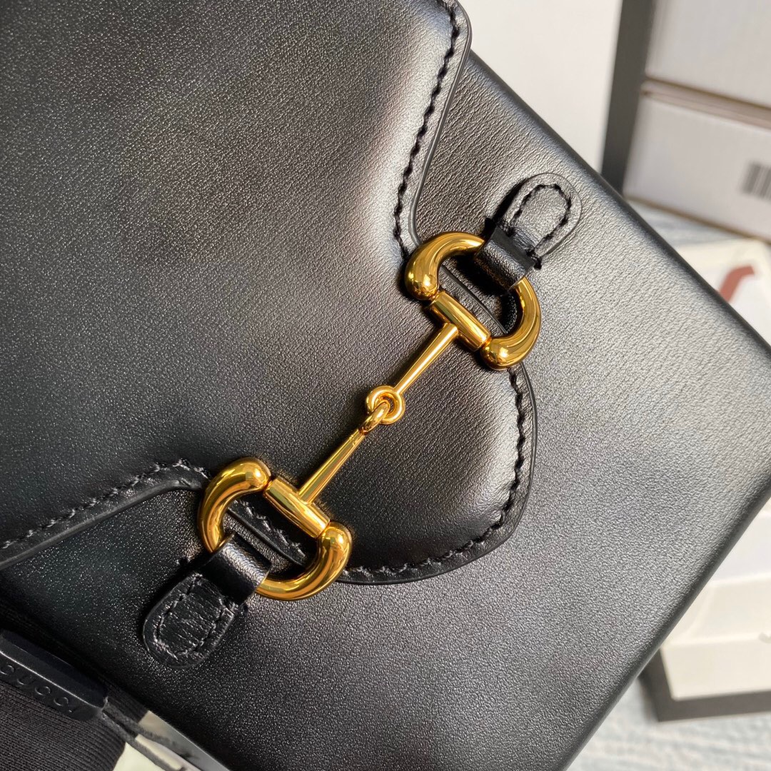 GUCCI HORSEBIT 1955 MINI BAG BLACK 17CM 625615 0YK0G 1000 - Image 8