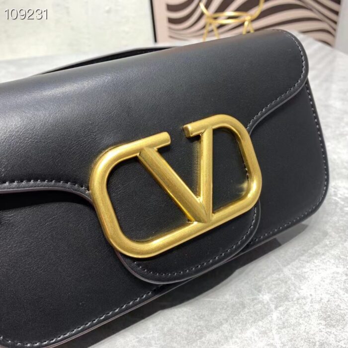 Alternative view of VALENTINO LOCÒ SMALL SHOULDER BAG IN CALFSKIN BLACK 1W2B0K53ZXL0NO