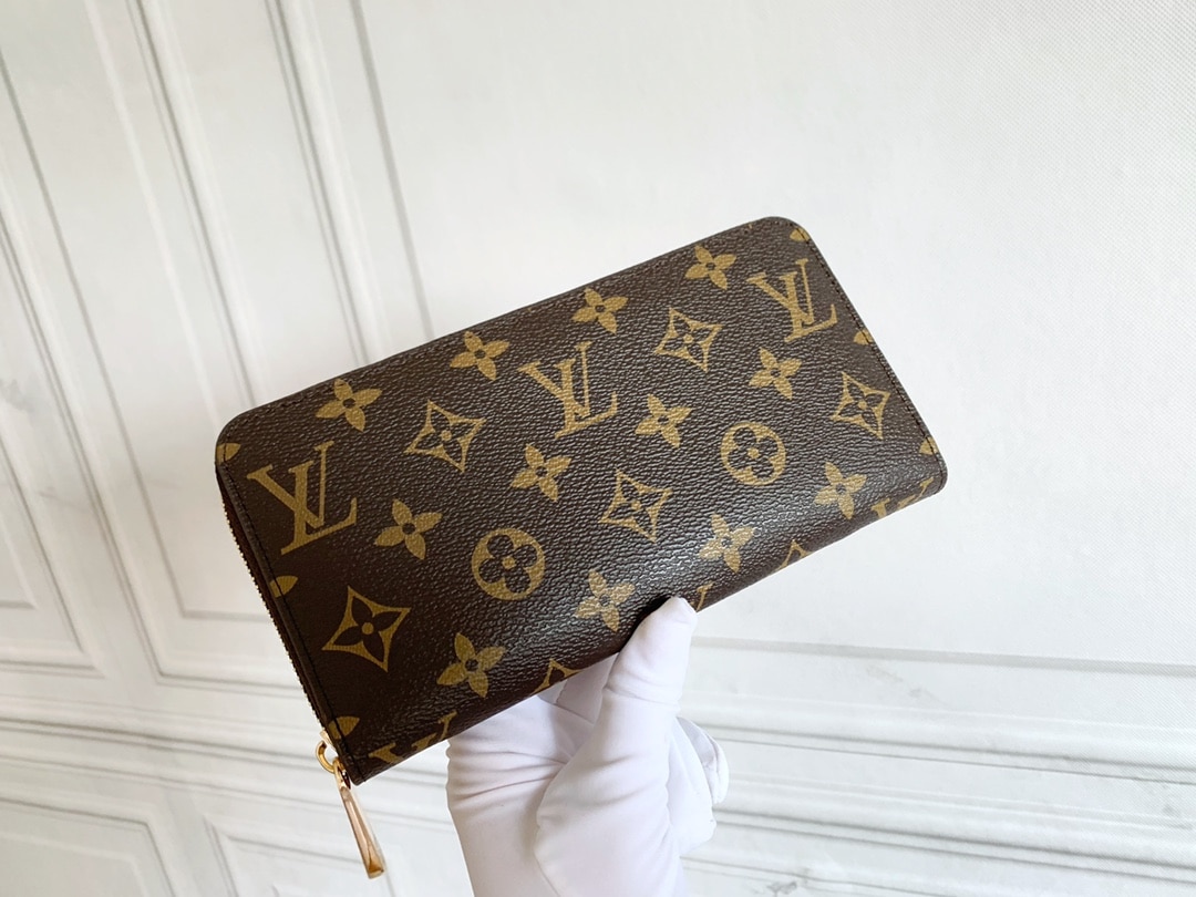 LOUIS VUITTON MONOGRAM ZIPPY LONG WALLET BROWN M42616 - Image 5