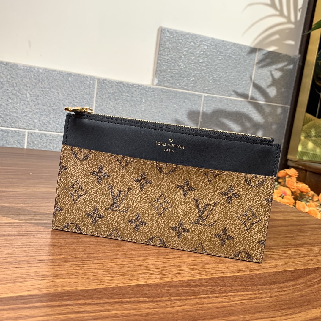 LOUIS VUITTON MONOGRAM SLIM PURSE BROWN M80390 - Image 4