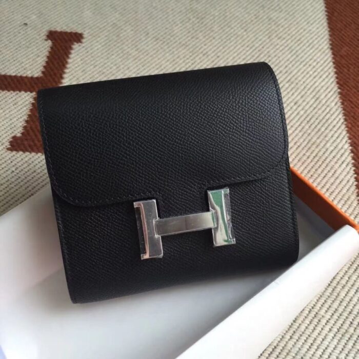 Alternative view of HERMES CONSTANCE SLIM WALLET NOIR 12CM H082060CK89