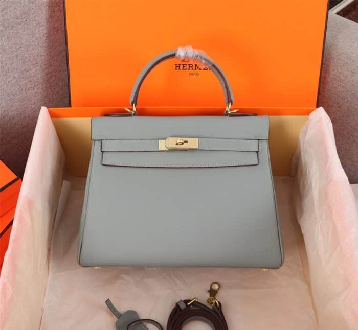 Alternative view of HERMES KELLY SELLIER ROUGE EPSOM GOLD HARDWARE 25CM