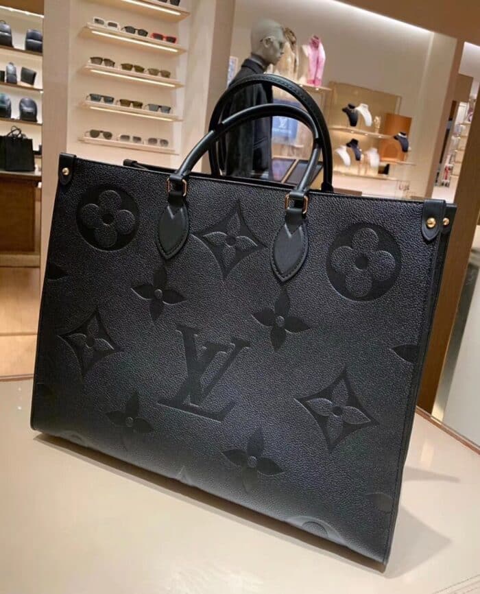 Alternative view of LOUIS VUITTON ONTHEGO GM BAG MONOGRAM EMPREINTE LEATHER BLACK 41CM M44925