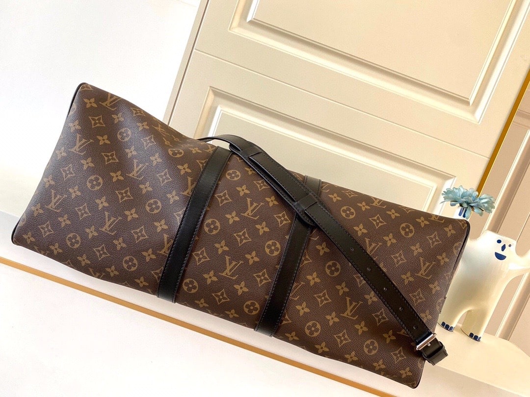 LOUIS VUITTON KEEPALL BANDOULIÈRE 55 MONOGRAM MACASSAR M56714 - Image 5