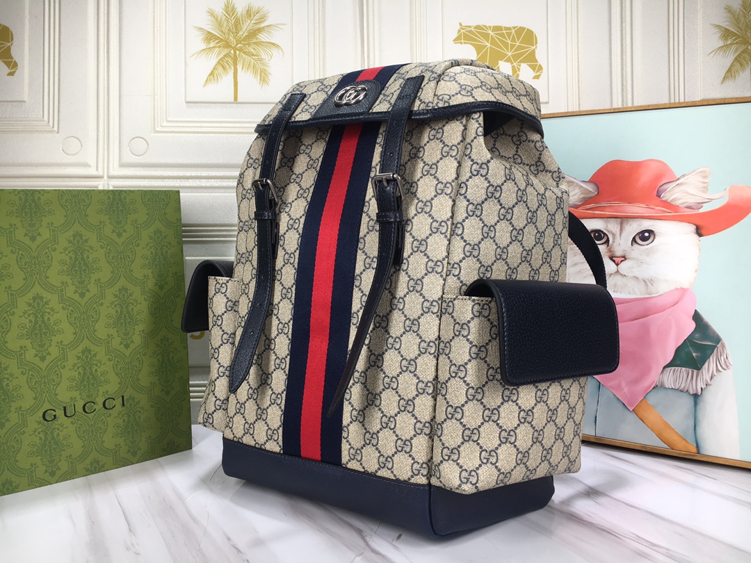 GUCCI OPHIDIA GG MEDIUM BACKPACK BLUE 40CM 598140 HUHAN 4079 - Image 3