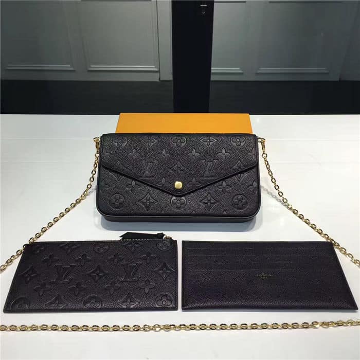 Alternative view of LOUIS VUITTON FÉLICIE POCHETTE BLACK 21CM M82477