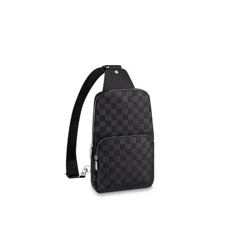 LOUIS VUITTON AVENUE SLINGBAG DAMIER INFINI ONYX SILVER 31CM N40097