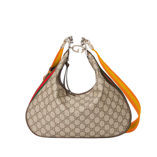 GUCCI GG ATTACHE LARGE SHOULDER BAG BEIGE EBONY 35CM 702823 96GRN 4091