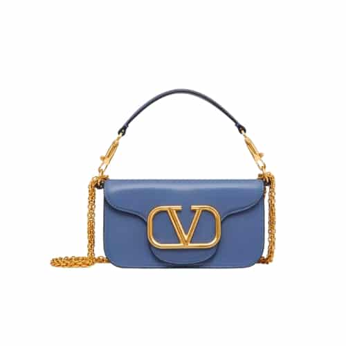 VALENTINO LOCÒ SMALL SHOULDER BAG IN CALFSKIN ULTRAMARINE WB0K53ZXLQ34