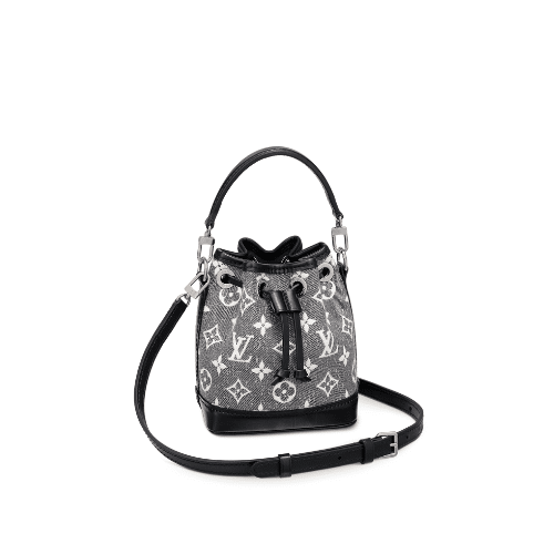 LOUIS VUITTON NANO NOÉ GRAY DENIM 16CM M46449