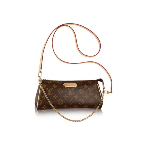 LOUIS VUITTON EVA SHOULDER BAG MONOGRAM BROWN 25CM