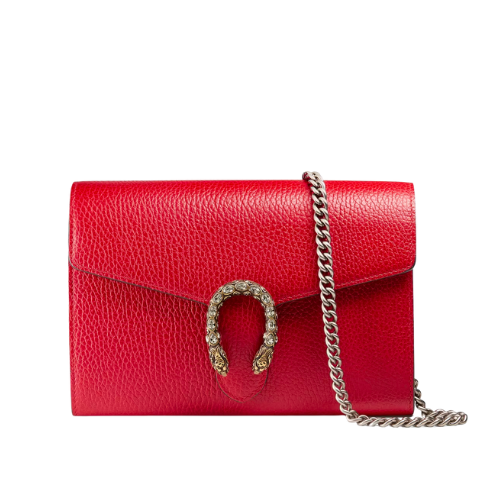 GUCCI WOMEN'S DIONYSUS GG SUPREME CHAIN BAG RED 401231 CAOGX 8990