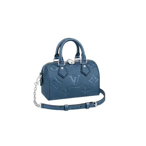 LOUIS VUITTON LV SPEEDY BANDOULIERE 20 HANDBAG NAVY BLUE M58958