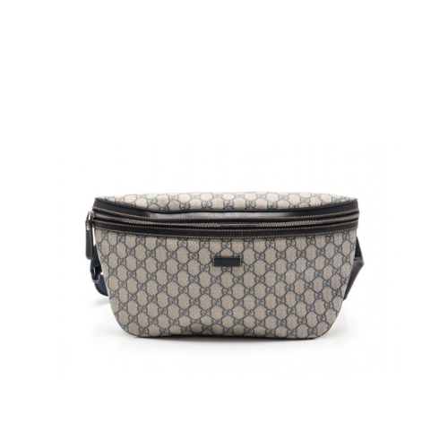 GUCCI GG SUPREME CANVAS BELT BAG NAVY 18CM