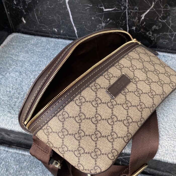 Alternative view of GUCCI GG SUPREME CANVAS BELT BAG BEIGE EBONY 18CM 233269 FCIGX 8588