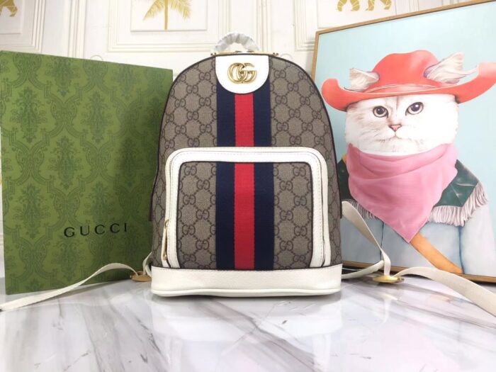 Alternative view of GUCCI OPHIDIA GG SUPREME BACKPACK WHITE 29CM 685769 9U8BT 9760