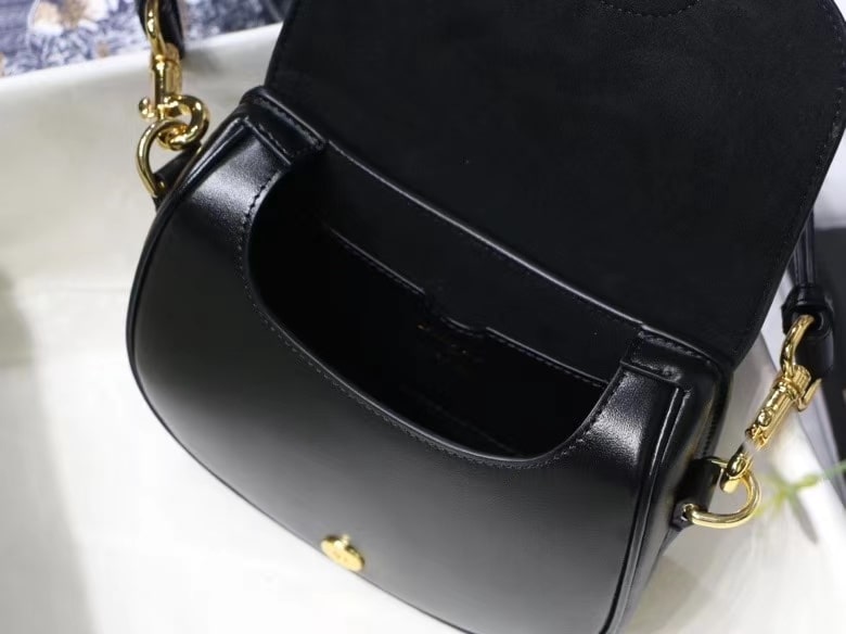 DIOR MEDIUM BOBBY BLACK BOX CALFSKIN 22CM M9319UMOL M900 - Image 8
