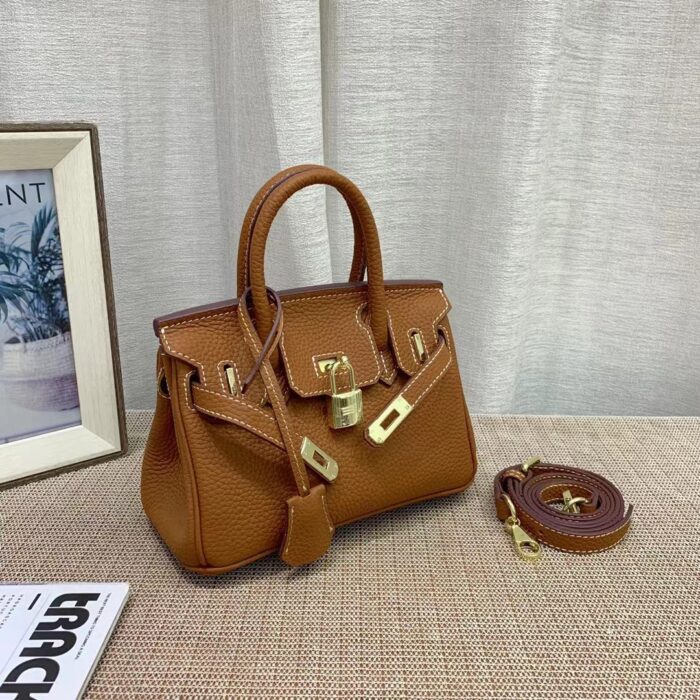 Alternative view of HERMES BIRKIN MINI GOLD HARDWARE EPSOM BROWN 20CM