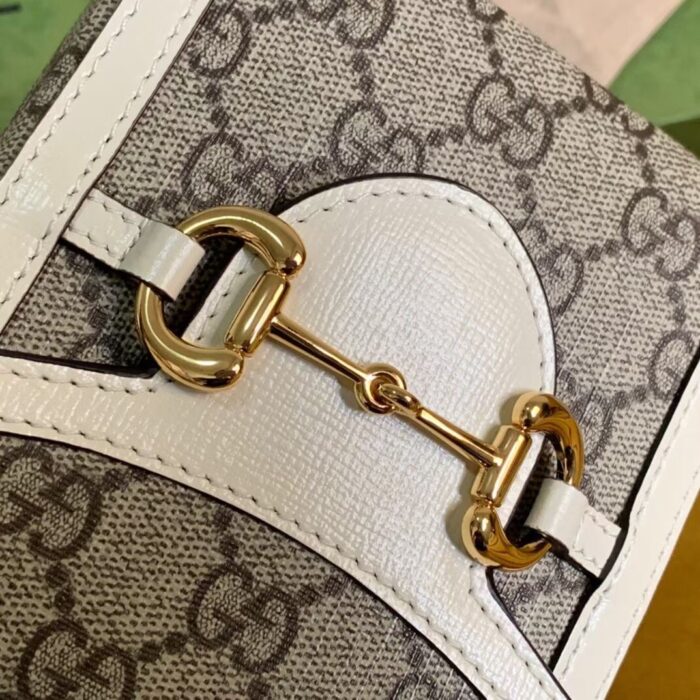 Alternative view of GUCCI HORSEBIT 1955 MINI BAG BEIGE EBONY WHITE 17CM 625615 92TCG 9761