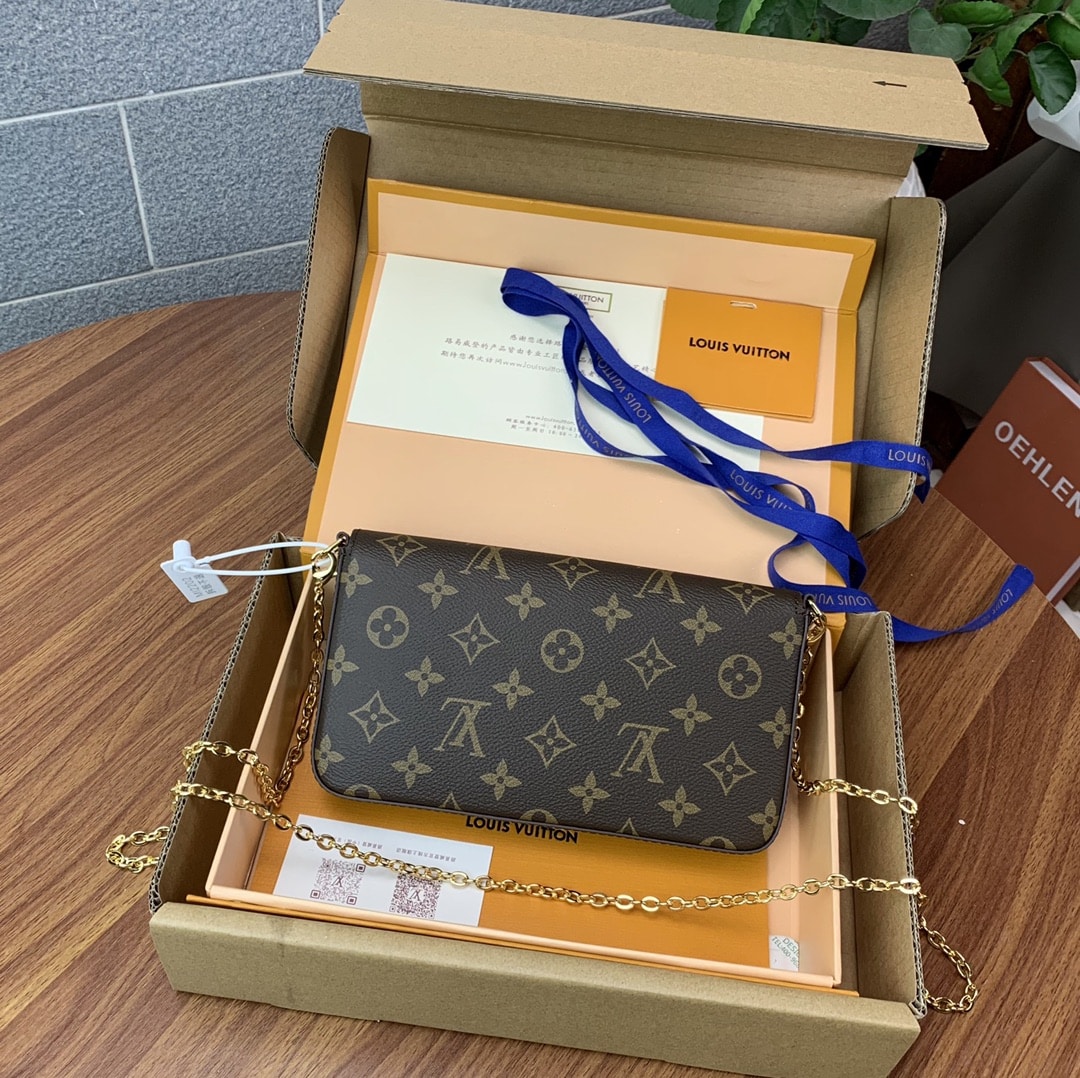 LOUIS VUITTON FÉLICIE POCHETTE FUCHSIA PINK 21cm M61276 - Image 6