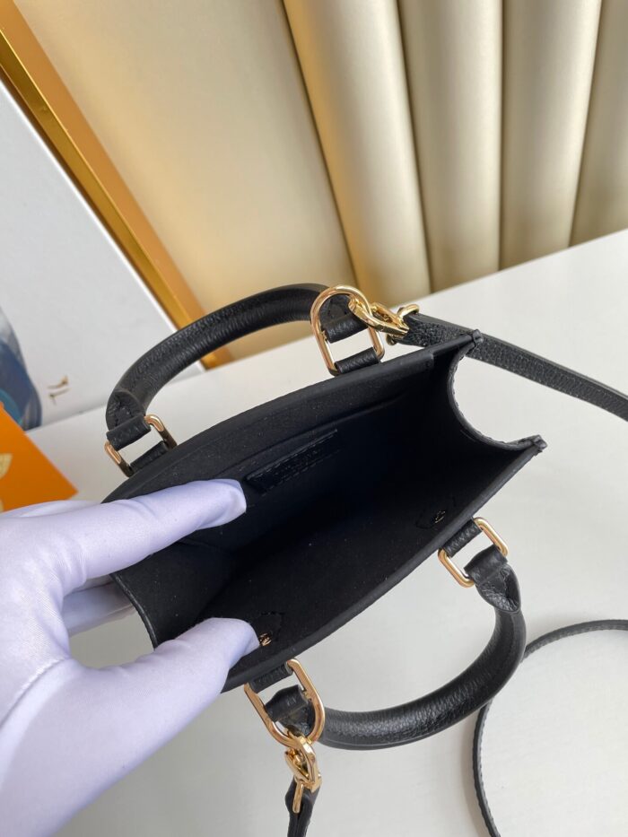 Alternative view of LOUIS VUITTON PETIT SAC PLAT 17CM BLACK AND BEIGE M57937