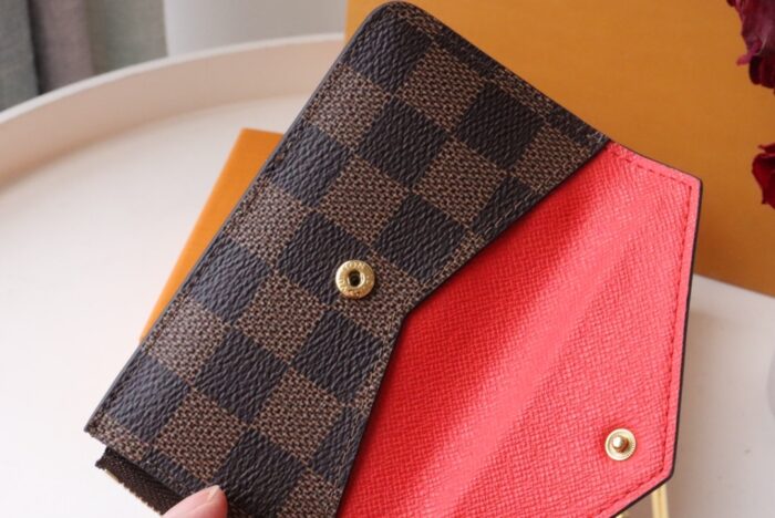 Alternative view of Louis Vuitton Card Holder Recto Verso Damier Ebene Red N60406