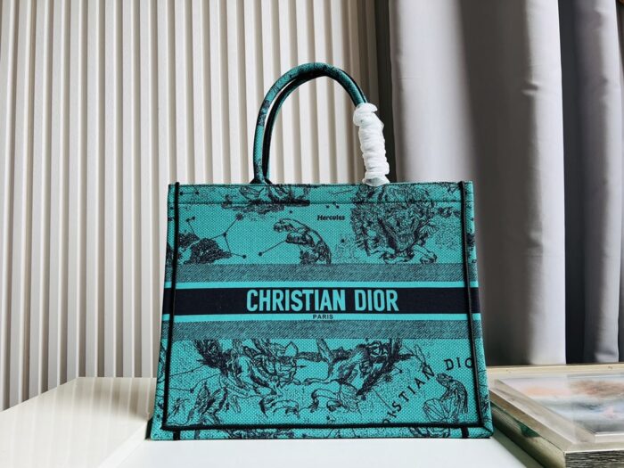 Alternative view of DIOR LARGE BOOK TOTE GREEN TOILE DE JOUY ZODIAC EMBROIDERY 42CM M1296ZRHZ_M924