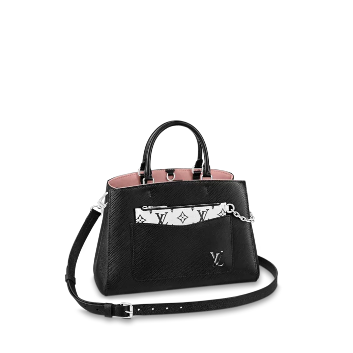 LOUIS VUITTON MARELLE TOTE MM 30CM BLACK M59954