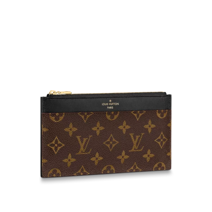 LOUIS VUITTON MONOGRAM SLIM PURSE BLACK M80348