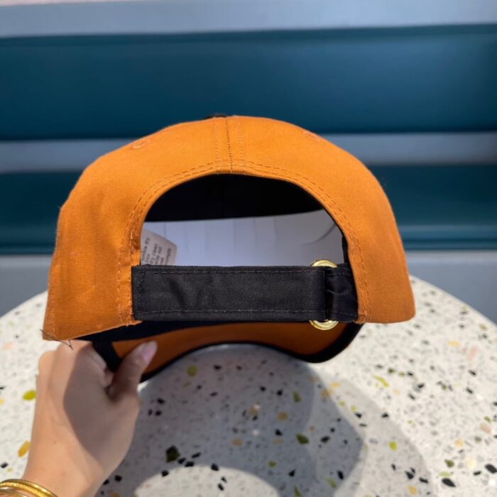 Alternative view of HERMES CANVAS BASEBALL CAP HORSE HAT ORANGE