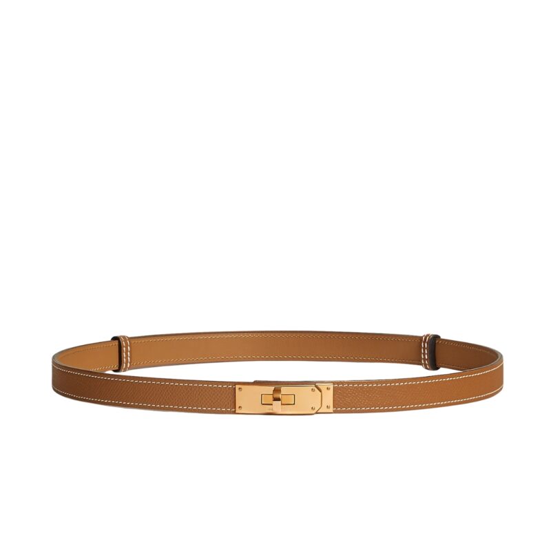 HERMES KELLY 18 BELT BROWN GOLD 18MM H069853CC37