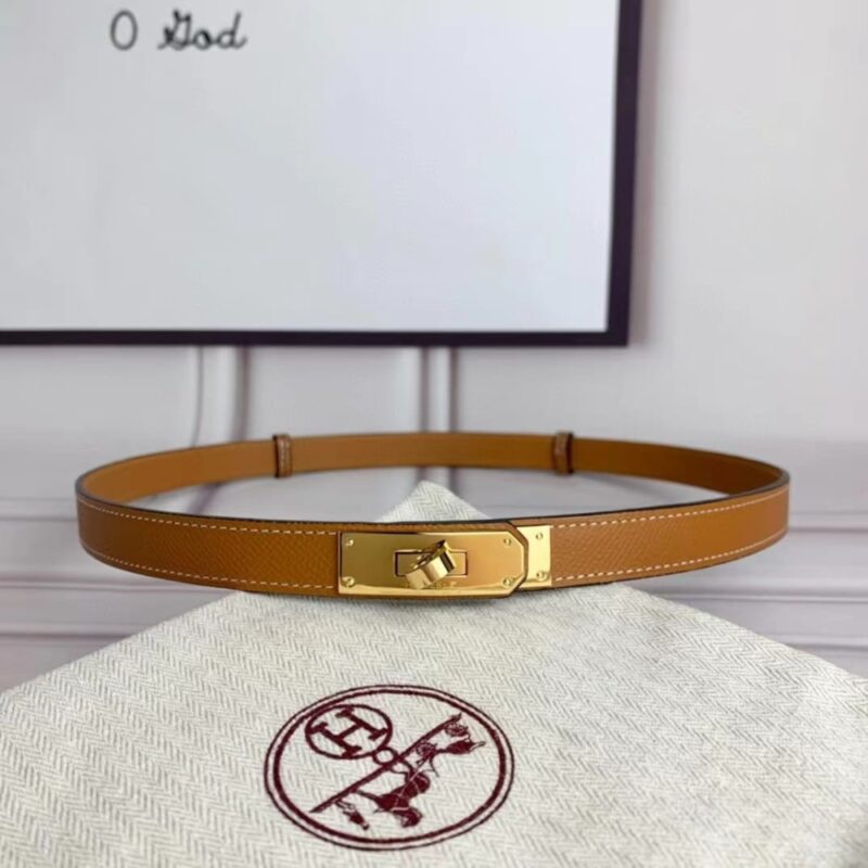 Alternative view of HERMES KELLY 18 BELT BROWN GOLD 18MM H069853CC37