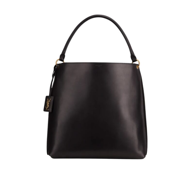 SAINT LAURENT TOTE IN SMOOTH LEATHER BLACK 36CM