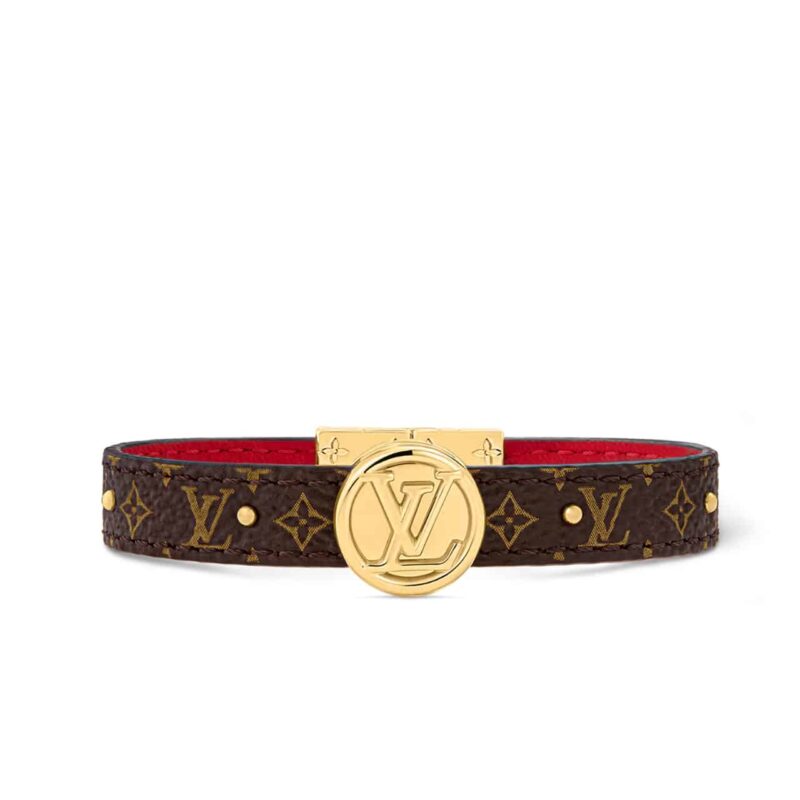 LOUIS VUITTON CIRCLE REVERSIBLE BRACELET MONOGRAM ROUGE M6268E