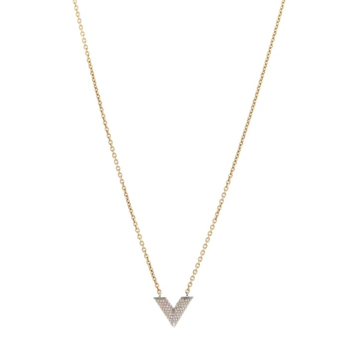 LOUIS VUITTON CRYSTAL ESSENTIAL V NECKLACE M68033