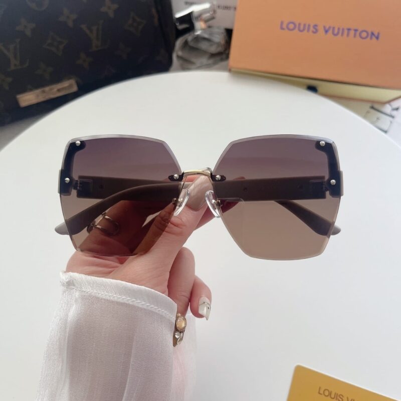 Alternative view of Louis Vuitton Rimless Gradient Brown Sunglasses