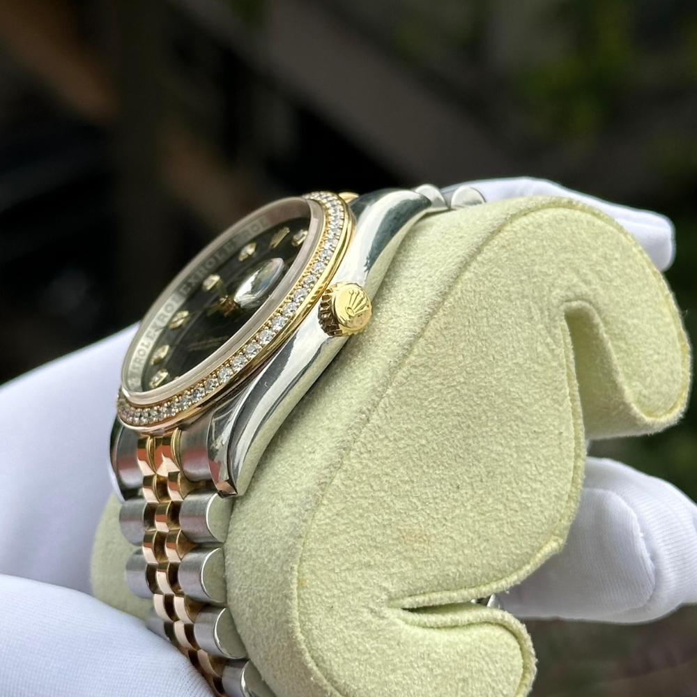 Rolex Oyster Perpetual Datejust Silver Diamond 36mm 116243 - Image 5