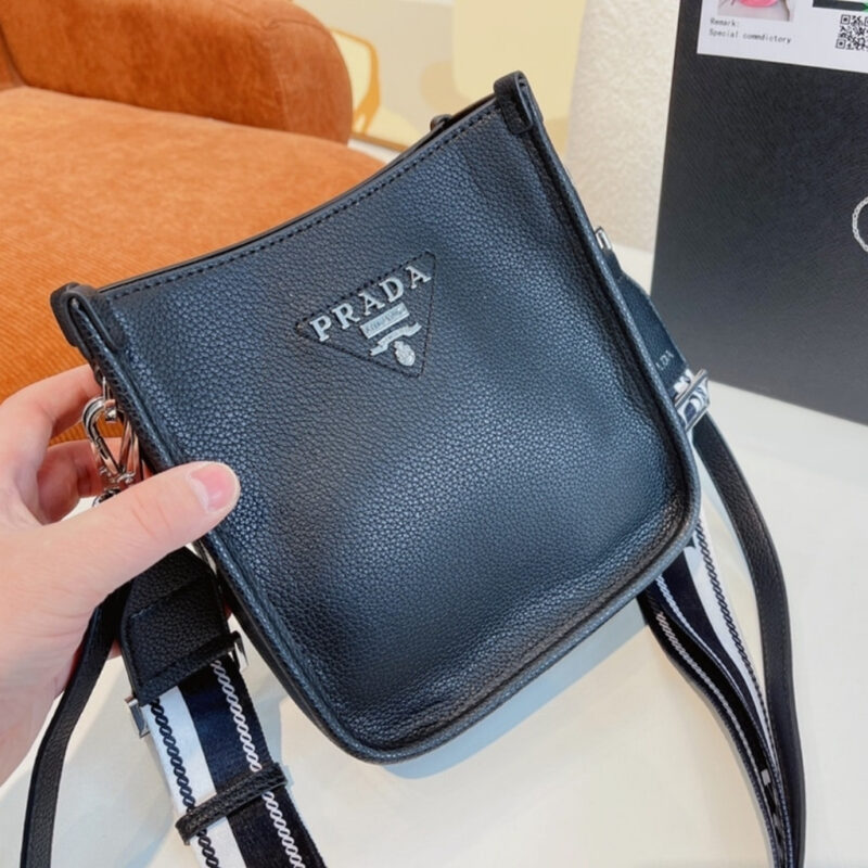 Alternative view of Prada Leather Mini Shoulder Bag Black 20Cm 1Bh191 2Dkv F0002 V 3Oo