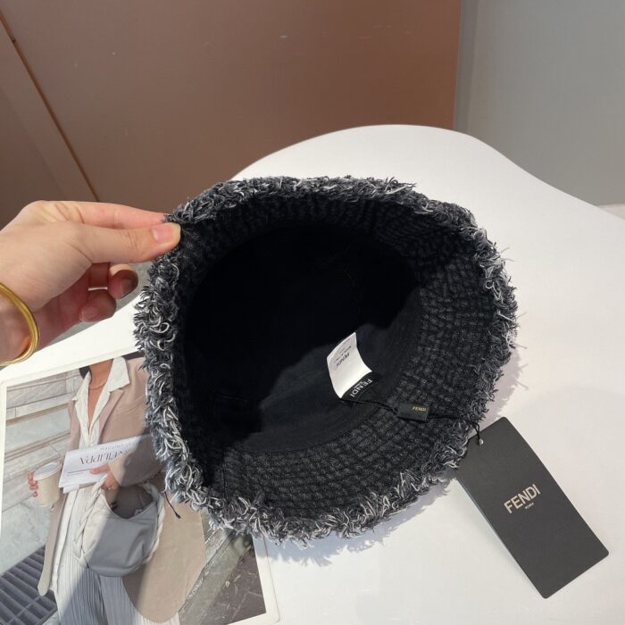 Alternative view of FENDI ROMA DENIM BUCKET HAT BLACK