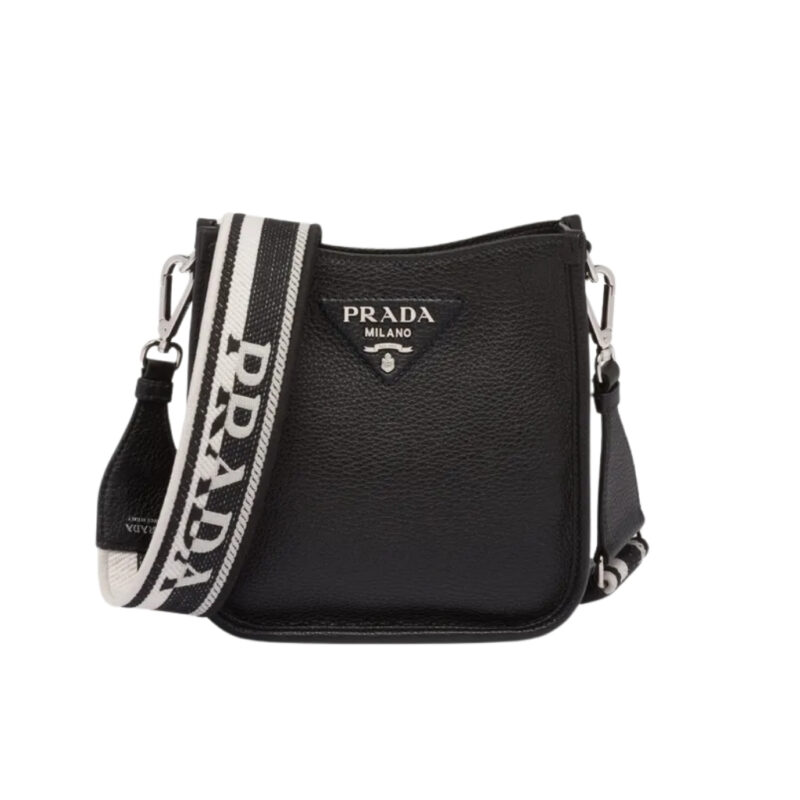 Prada Leather Mini Shoulder Bag Black 20Cm 1Bh191 2Dkv F0002 V 3Oo