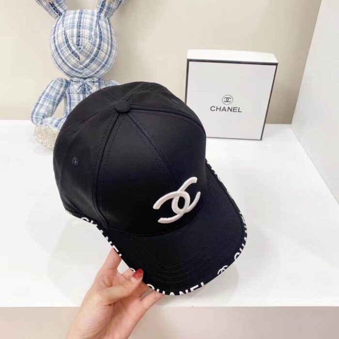 Alternative view of CHANEL CC COTTON BASEBALL CAP BLACK