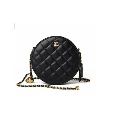 CHANEL CLUTCH WITH CHAIN IN BLACK 17.5CM